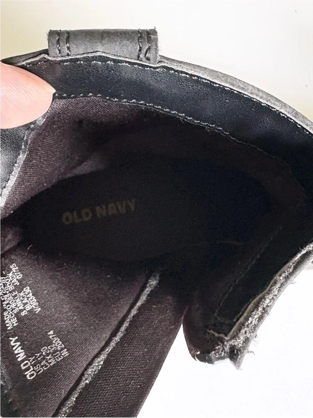 Old Navy Black Ankle Booties with Low Stacked Heel 1Y Western Girls